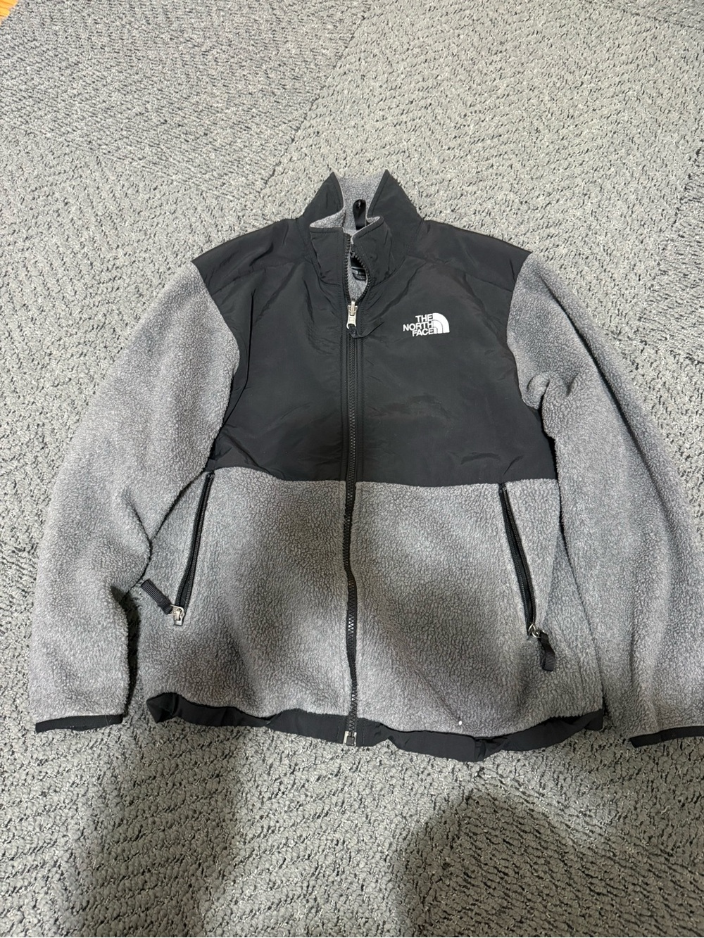 The North Face Kids Large Gray and Black Fleece Jacket